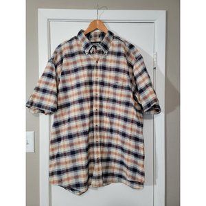 Resistol Rodeo Gear Button Down Shirt Mens XXL Multicolor Plaid Cotton w/ Pocket